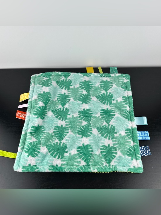 Bright Starts Other - Bright Starts Taggies Green White Leaf Lovey Security Blanket 12" x 12" Plush
